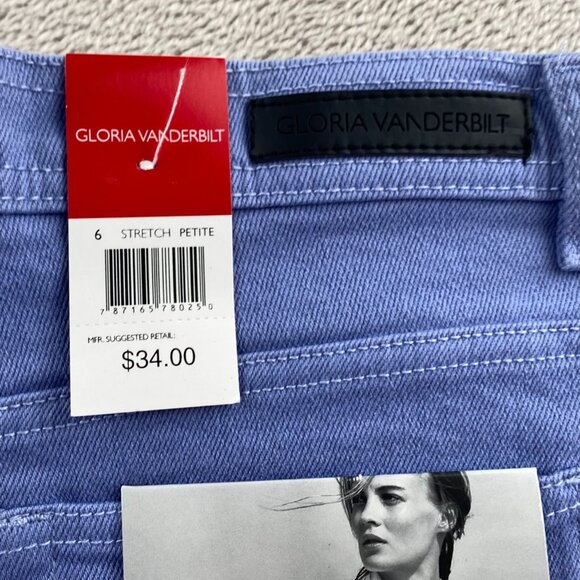 NWT Gloria Vanderbilt Womens Jeans Size 69 Stretch Straight Leg Purple Casual - Picture 14 of 16